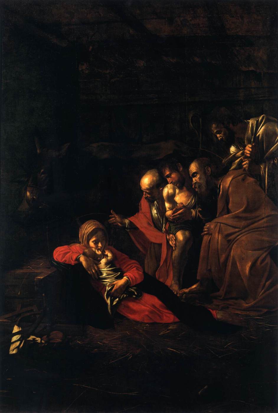 カラヴァッジョ　「羊飼いの礼拝 」1609　　Oil on canvas, 314 x 211 cm　　メッシーナ州立美術館